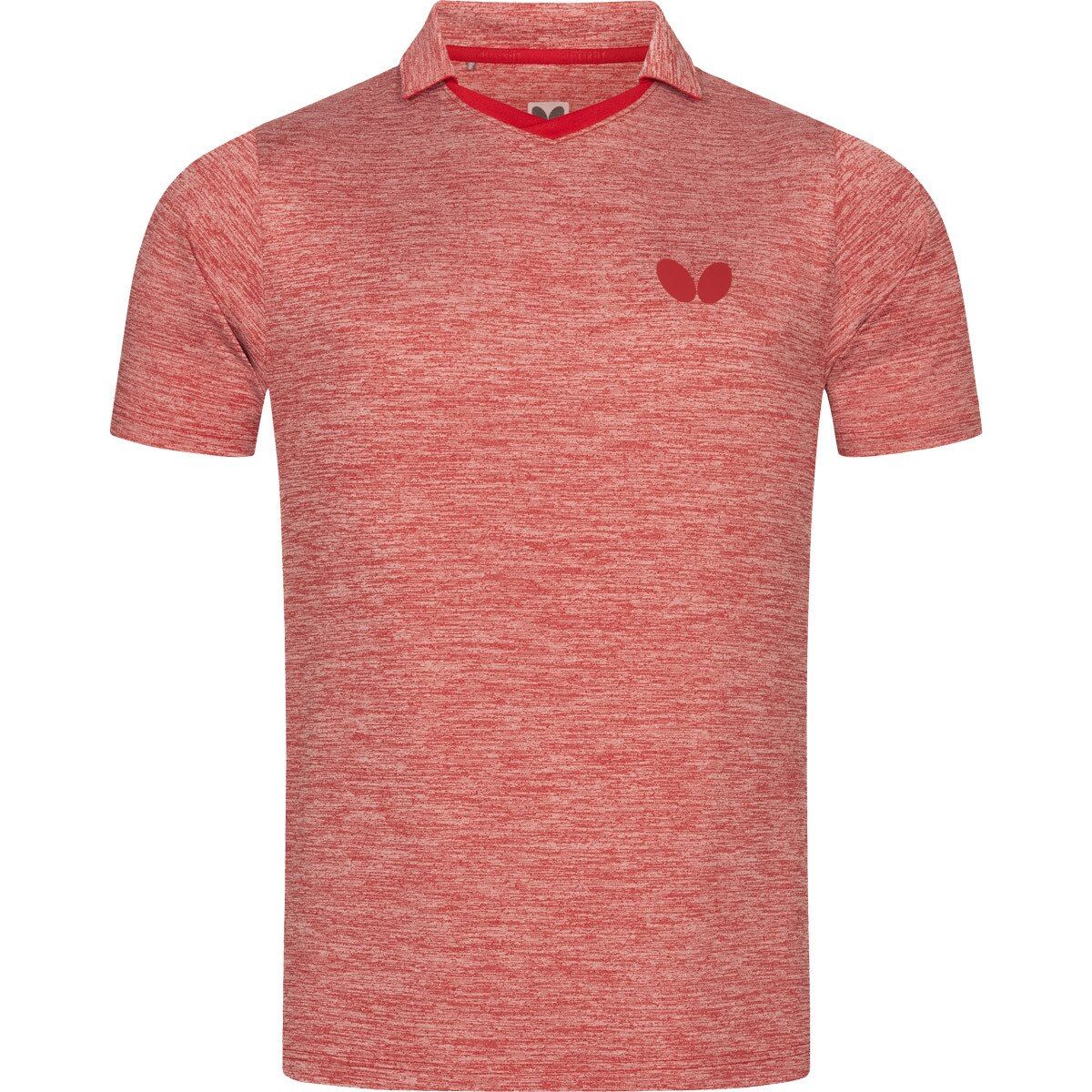 Butterfly Izumo Shirt: Front View of the Red Shirt